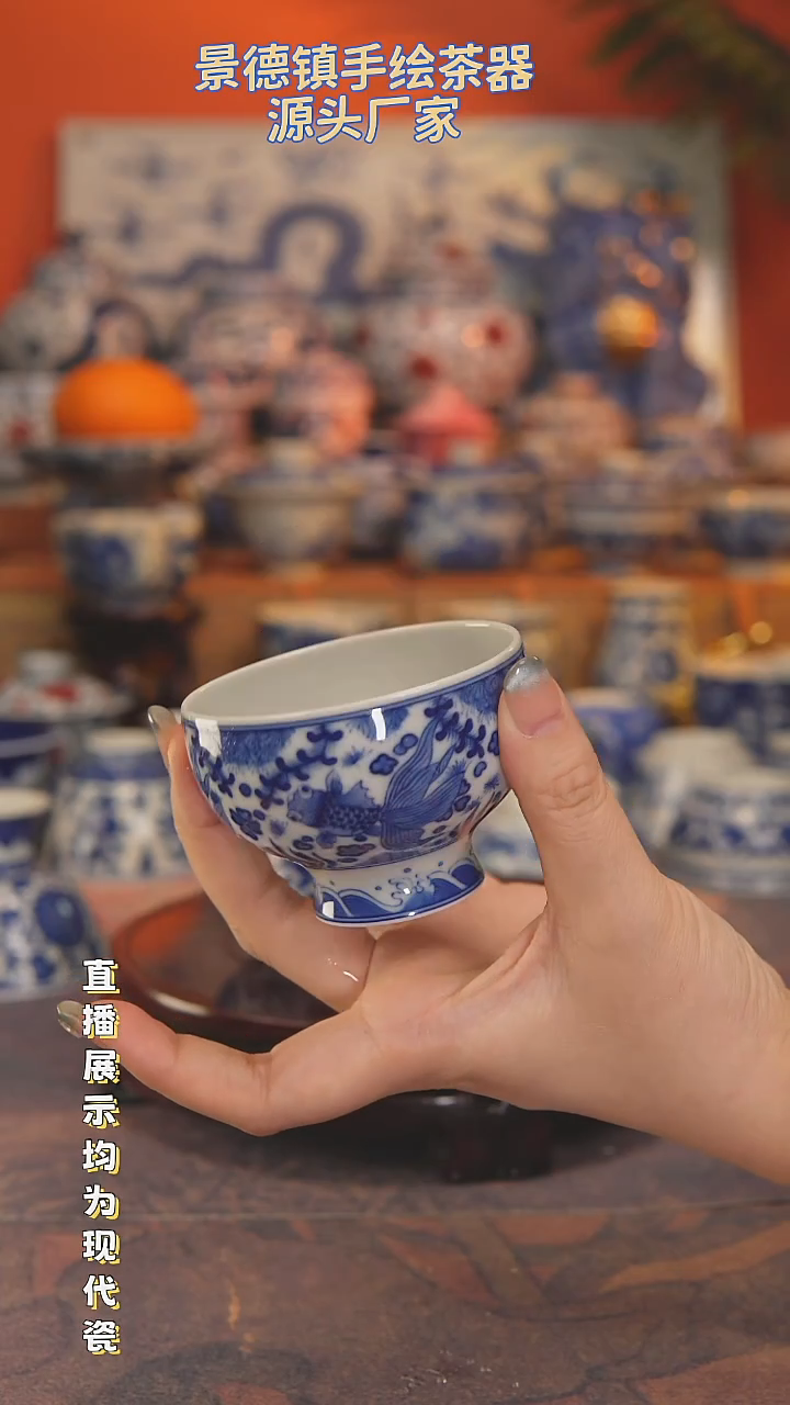 景德镇手工手绘陶瓷杯