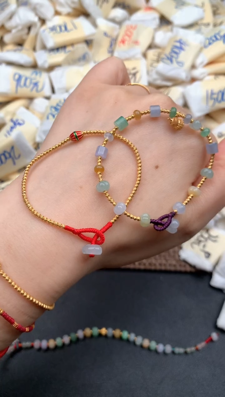 18K金镶嵌挂件翡翠圈口14-18需备注默认发16多样性发货（发一个）