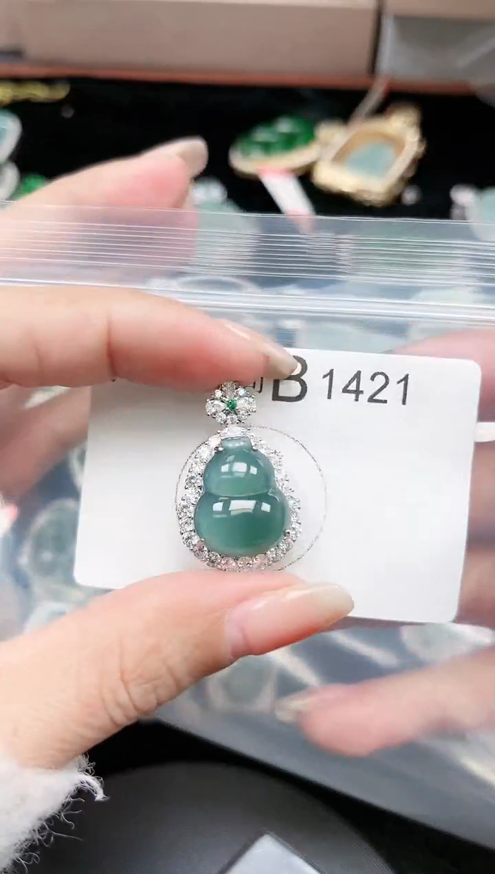 【闪购商品】翡翠颈饰未镶嵌1421赠皮绳