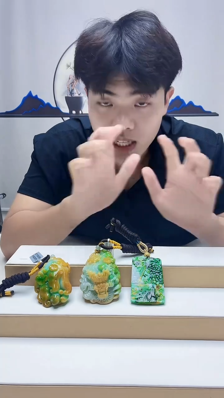 未镶嵌定制翡翠贤**@5145zm-毛货挂件