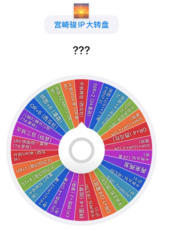 【拆卡】二创多款宫崎骏IP收藏卡牌盲盒大转盘C