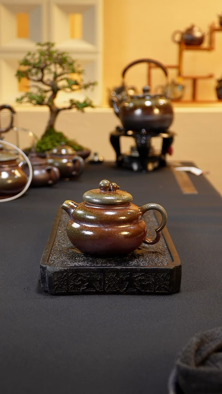 茶壶紫砂纯自然柴烧