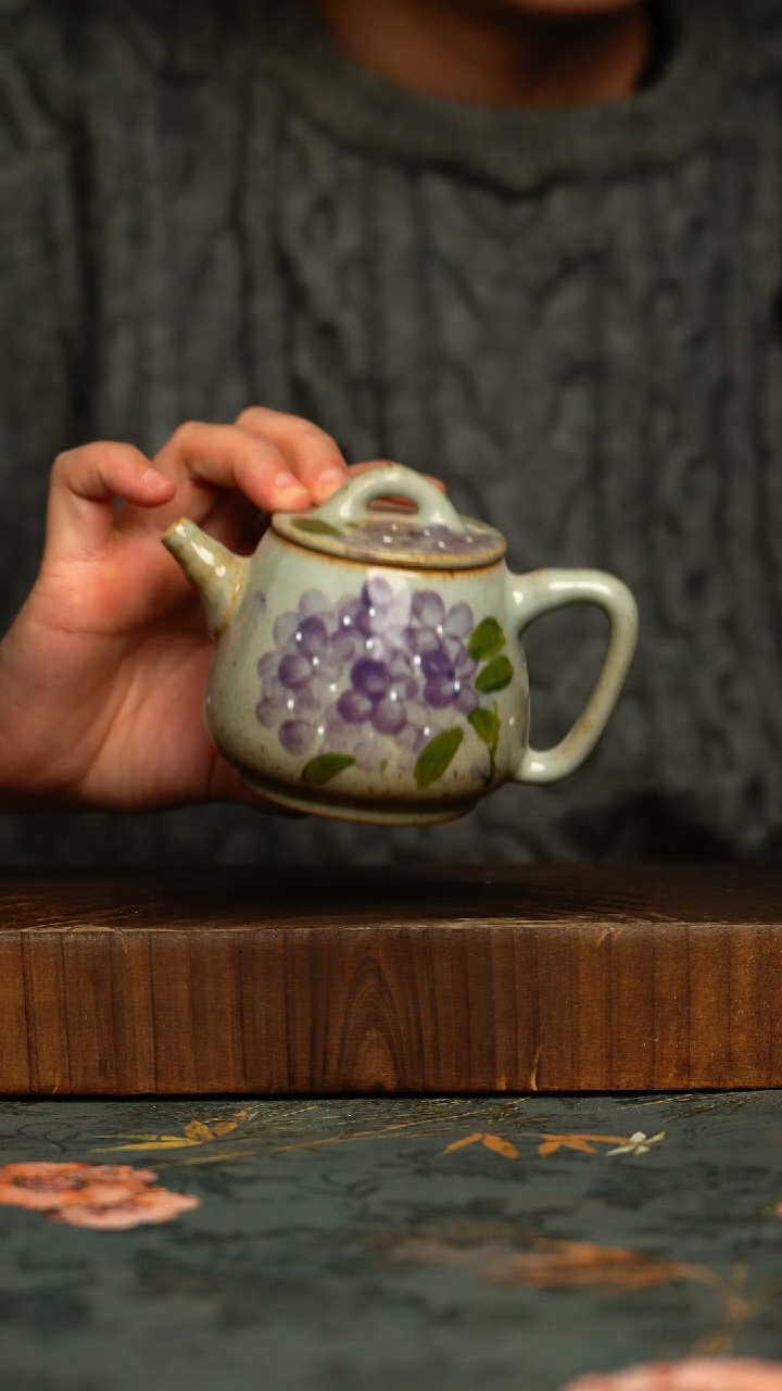 瓷片釉下彩手工手绘同款陶器