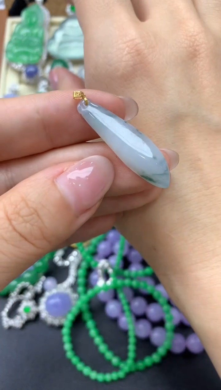 【闪购商品】翡翠颈饰18K金镶嵌164-中国好珍宝