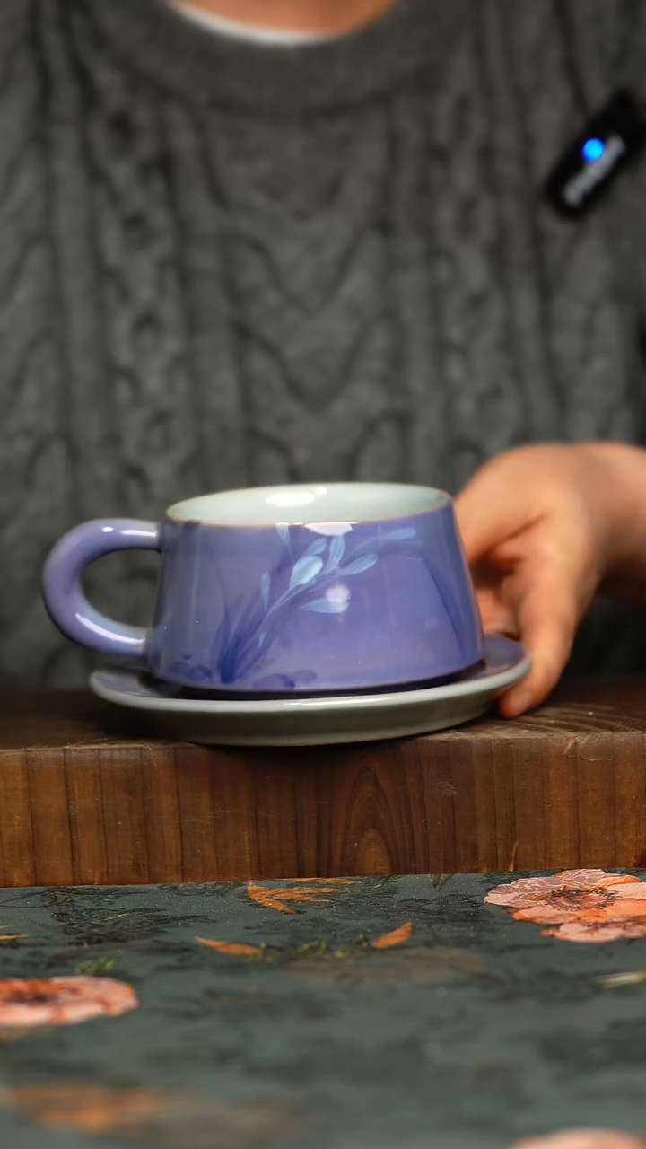 杯釉下彩手工手绘同款陶器