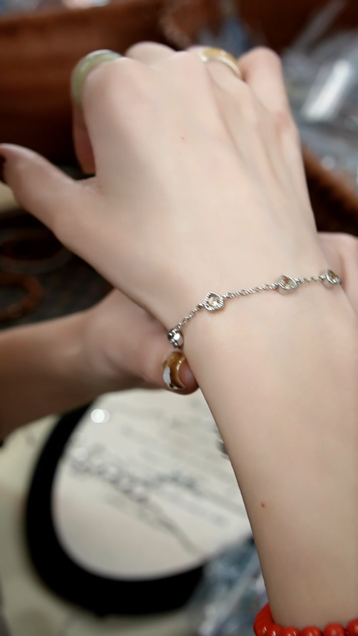 水晶手链未镶嵌孤品手串-默认微瑕