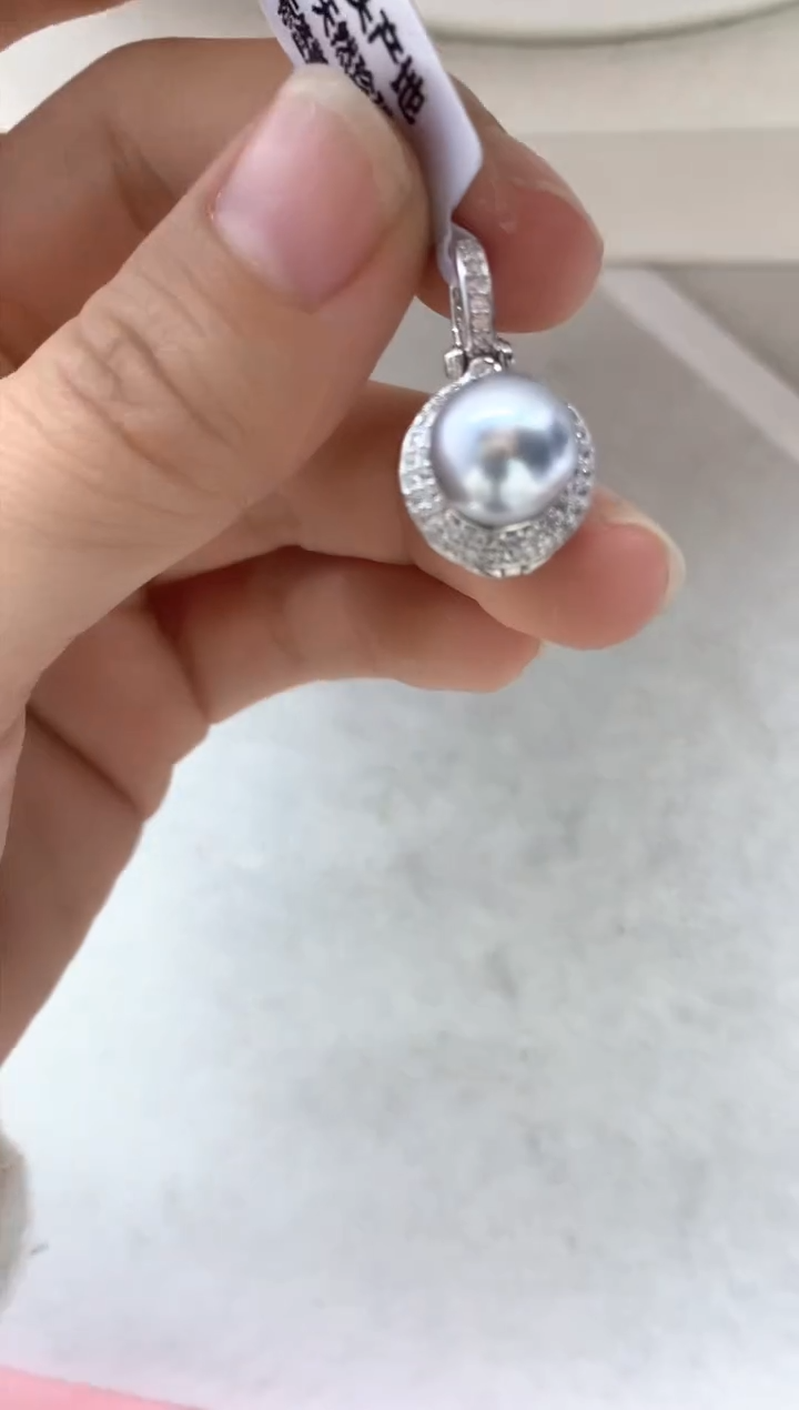 银S925镶嵌吊坠(不含链)海水珍珠1