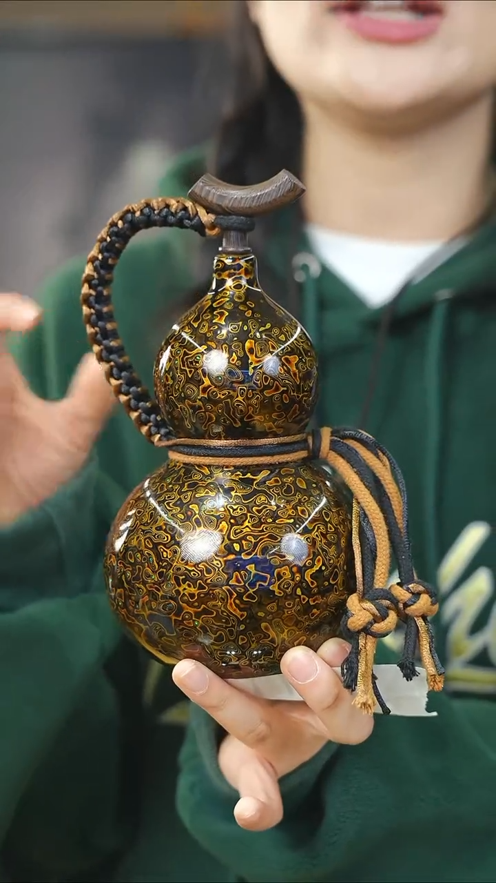 【闪购商品】XG289漆艺酒葫芦不包手串及旋转底座