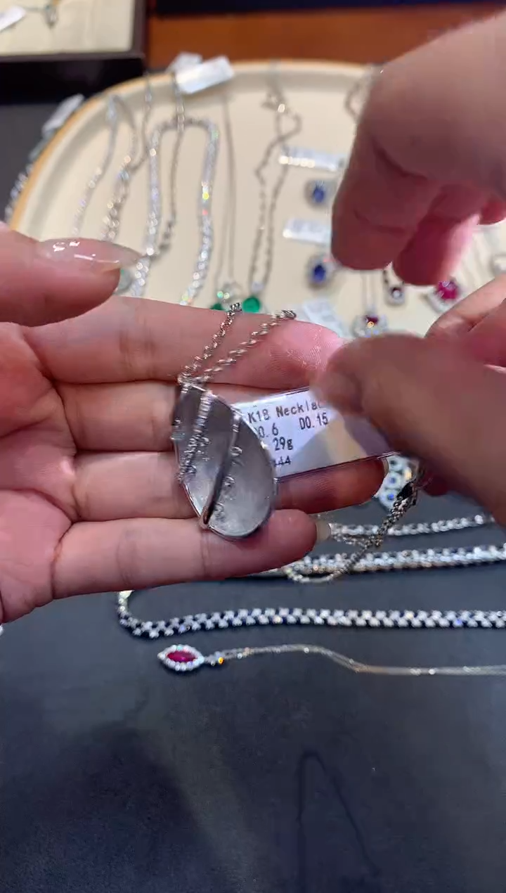 颈饰铂Pt850镶嵌天然钻石D205|15800