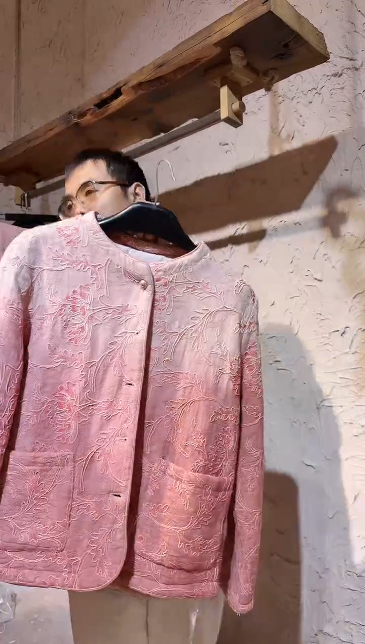 薯莨染植物染藤曼棉服