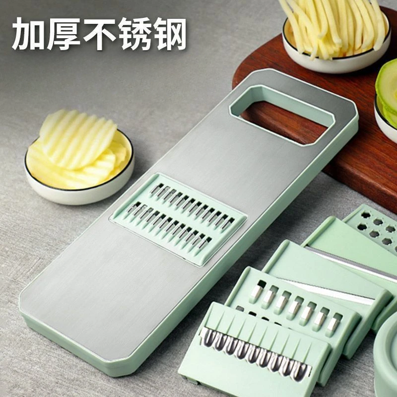 不锈钢刨丝器特厚多功能厨房切菜神器商用不锈钢切丝切片神器擦菜