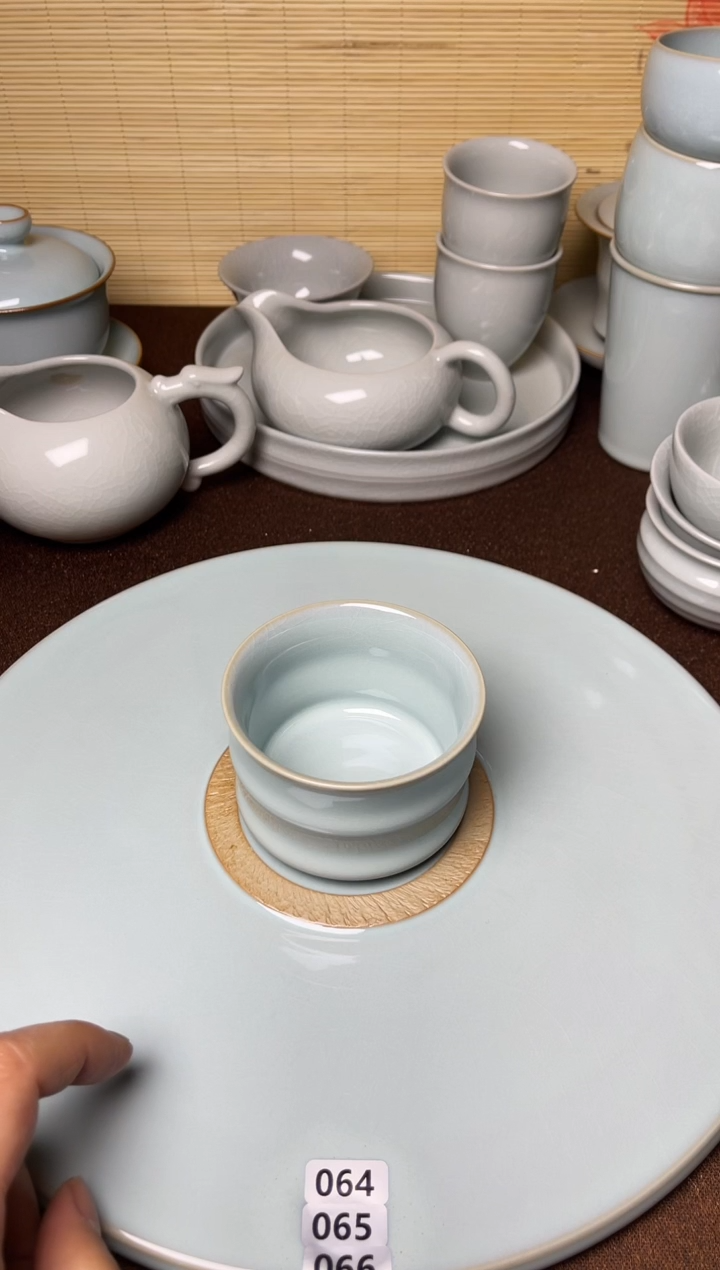 天青-（特价）全品纯手工100cc竹节杯