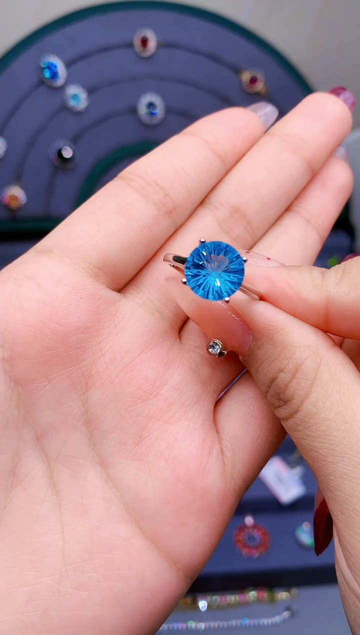 【闪购商品】托帕石戒指银S925镶嵌25