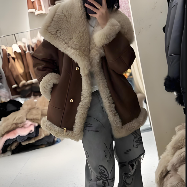 （A1091-A1100)网红春秋冬女装时尚百搭厚外套