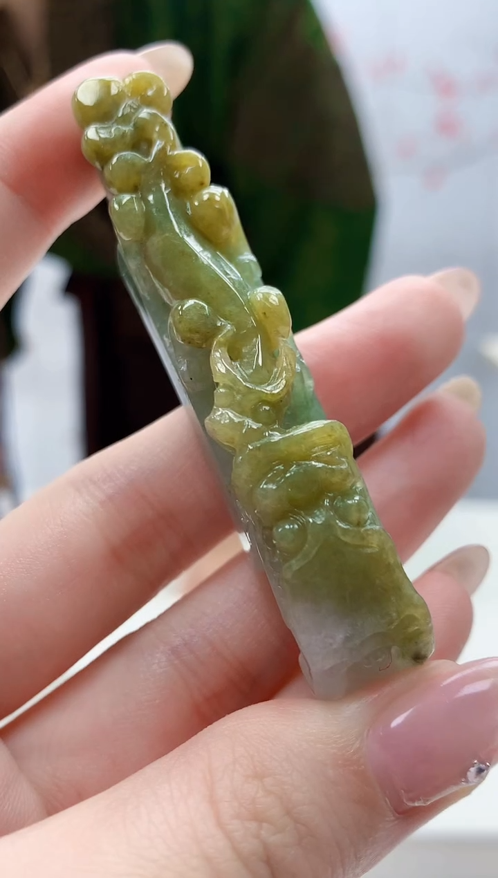 定制翡翠未镶嵌4829jw-毛货挂件55