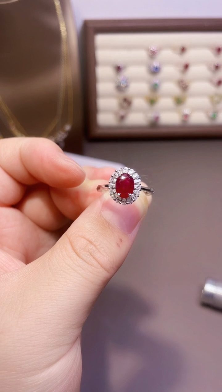 【闪购商品】红宝石戒指银S925镶嵌1