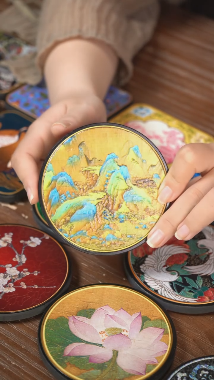 壹藏贰宝千里江山杯垫一片