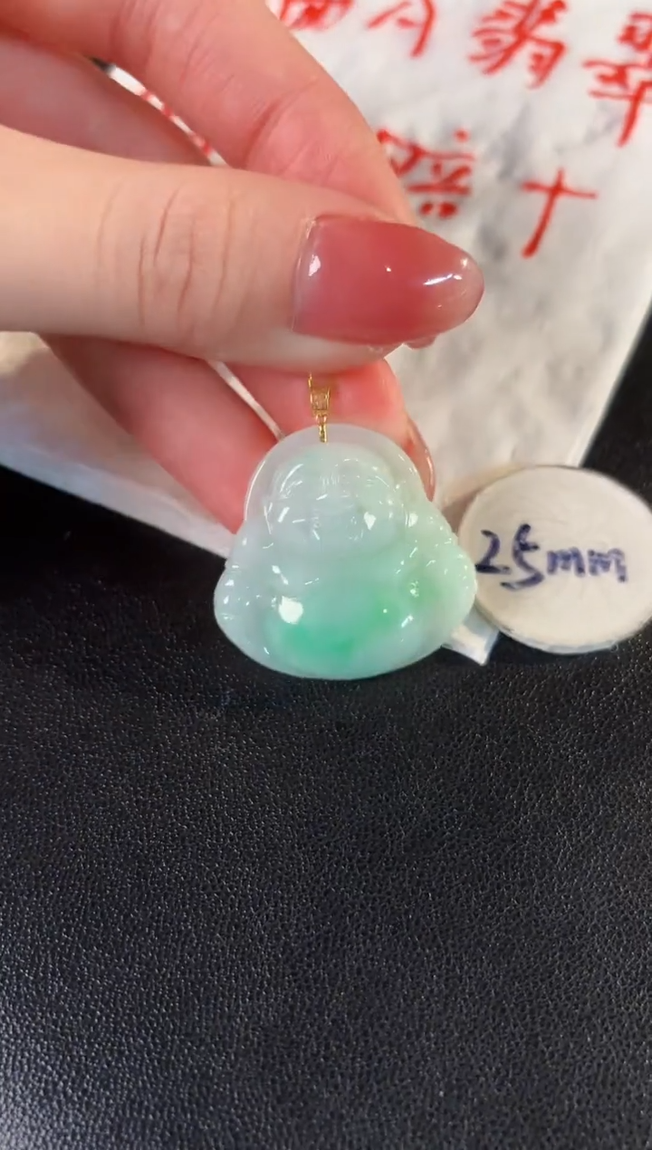 【闪购商品】翡翠颈饰18K金镶嵌缅料A货/支持复检/一件