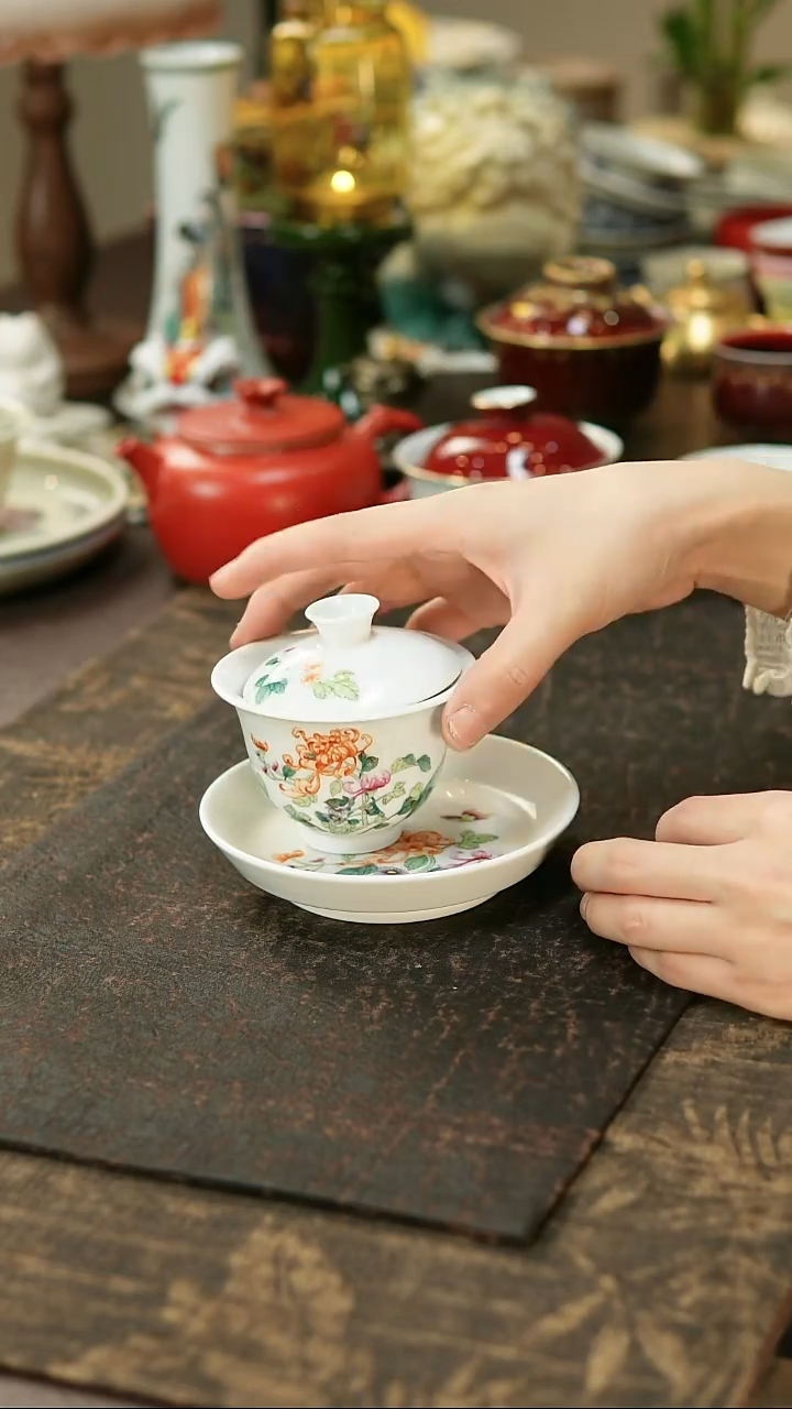 景德镇陶瓷杯碗柴烧多人