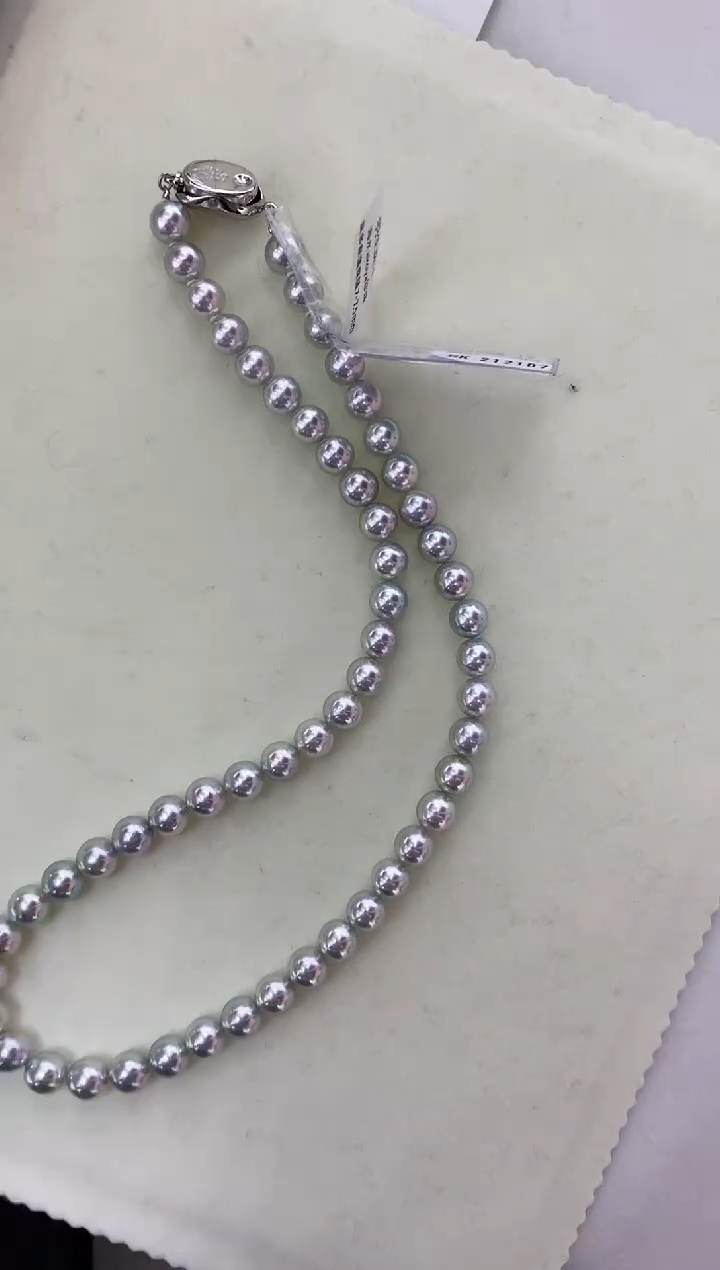 【闪购商品】海水珍珠颈饰未镶嵌真多麻蓝玫瑰7-7.5满珠链