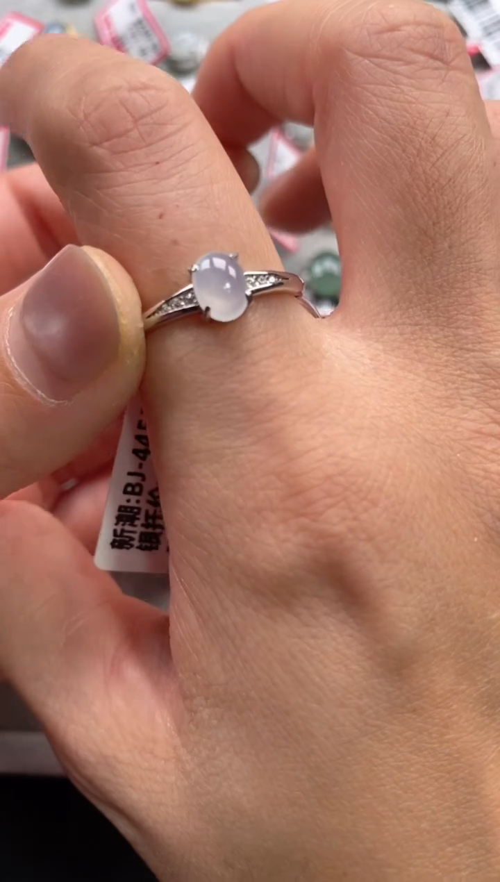 【闪购商品】翡翠戒指银S925镶嵌11111--4