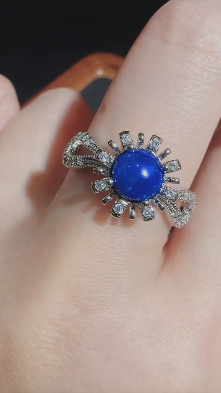 青金石未镶嵌戒指戒指