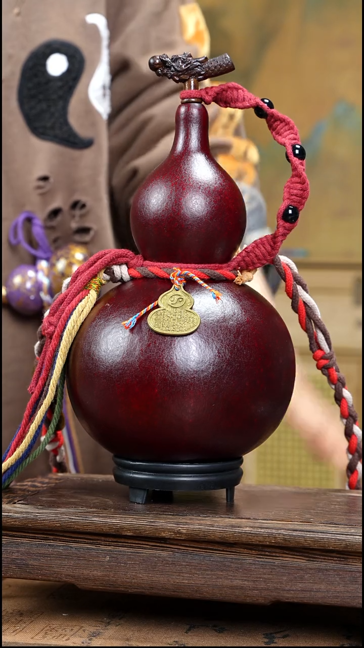 XH110藏绳款大漆酒葫芦（现货现发）