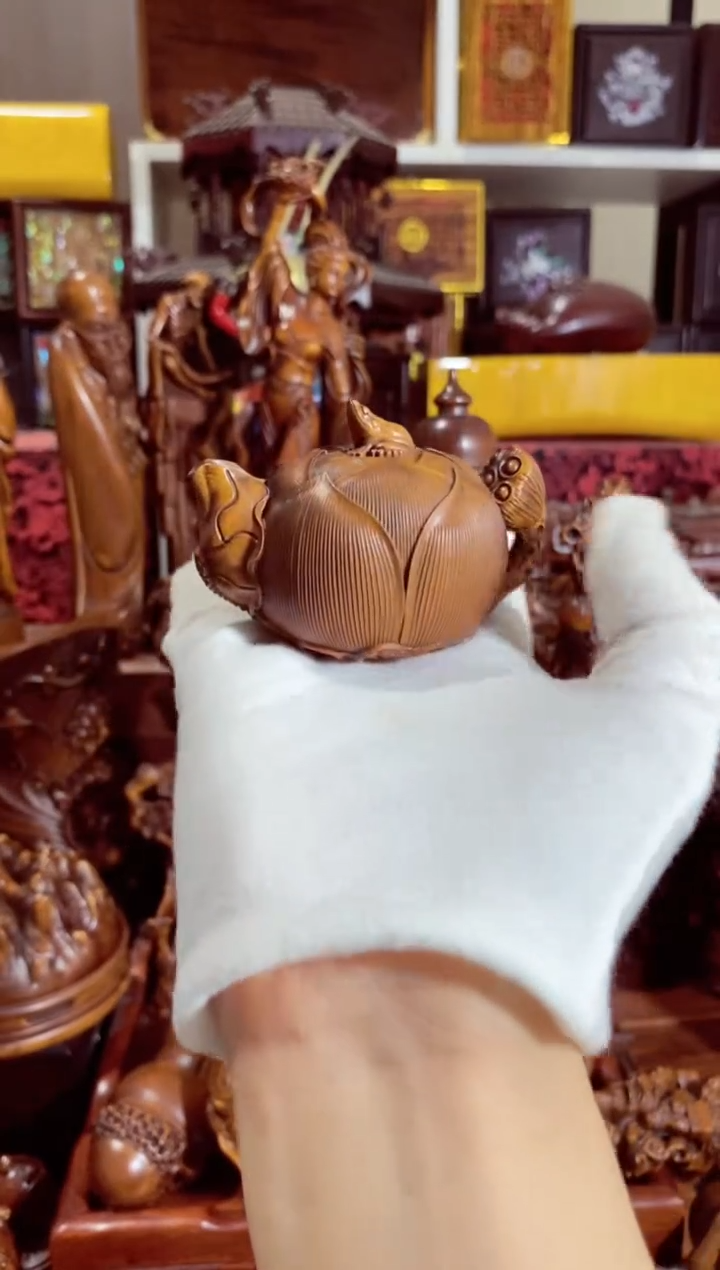 木小叶黄杨小件荷花壶