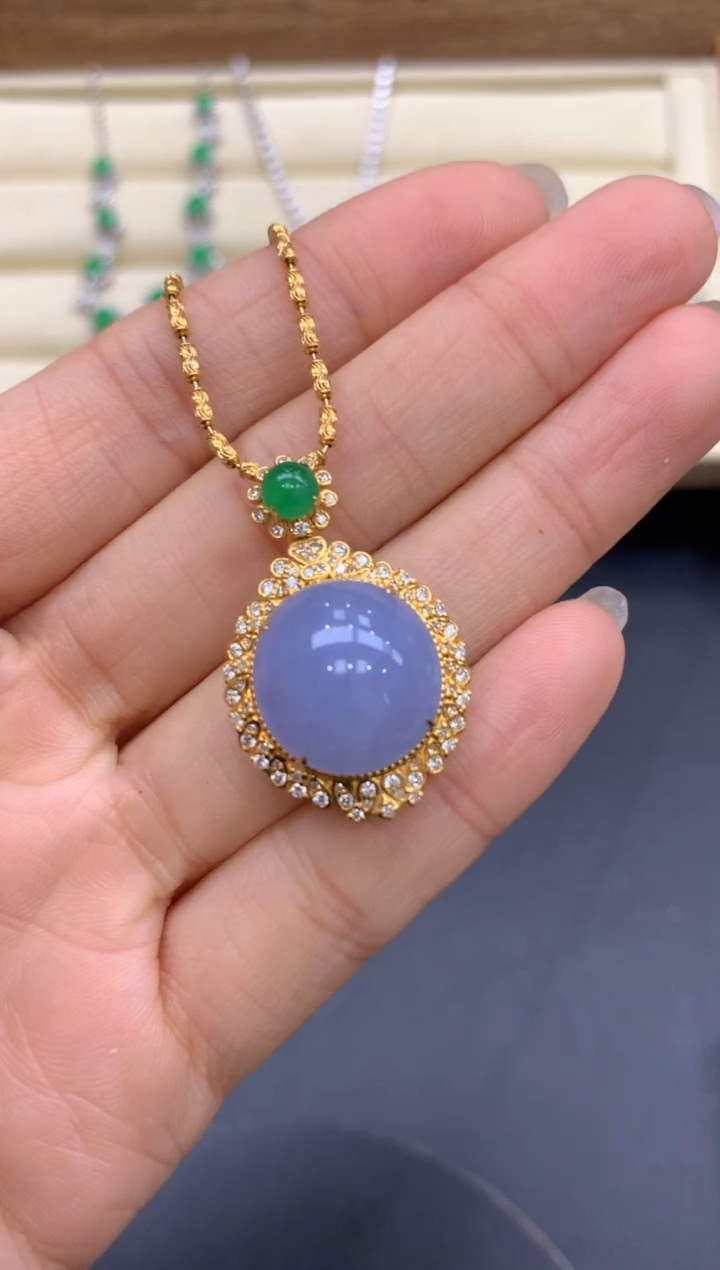 【闪购商品】翡翠颈饰18K金镶嵌601-中国好珍宝