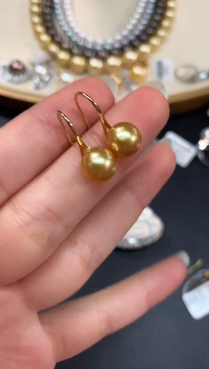 【闪购商品】海水珍珠耳饰18K金镶嵌A9多样性发一件|2500