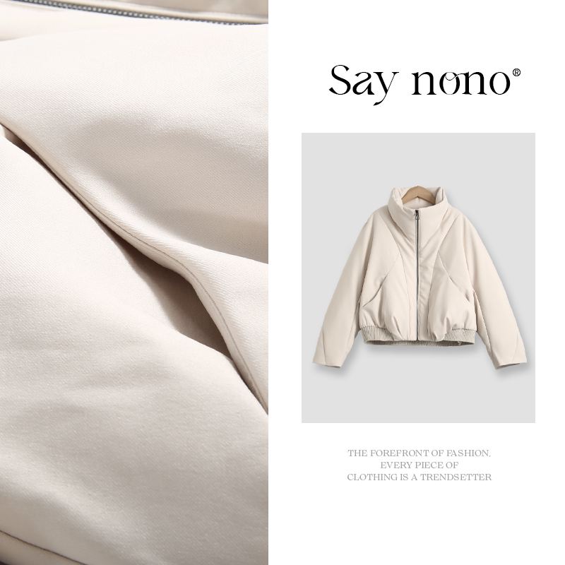 懒猫nono│Saynono日常休闲翻领拉链95白鹅绒羽绒外套/XXZE95