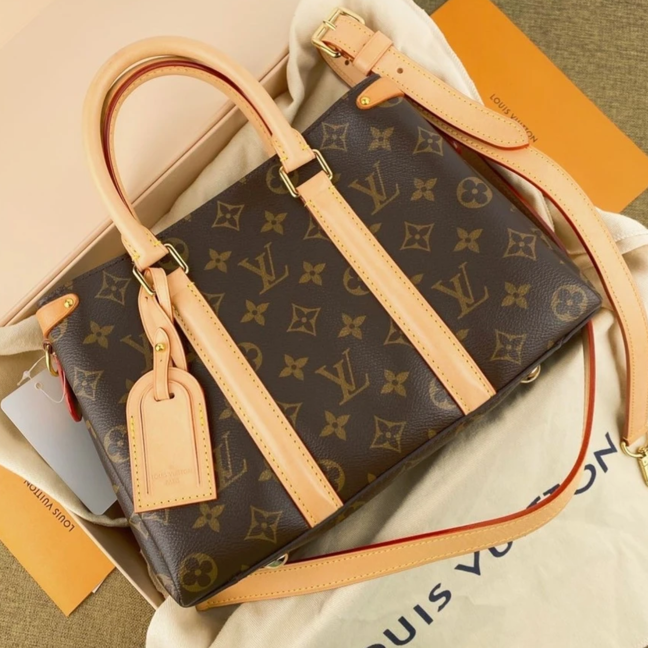 99新 LouisVuitton/路易威登  蒙田bb新款手提斜挎包/友奢