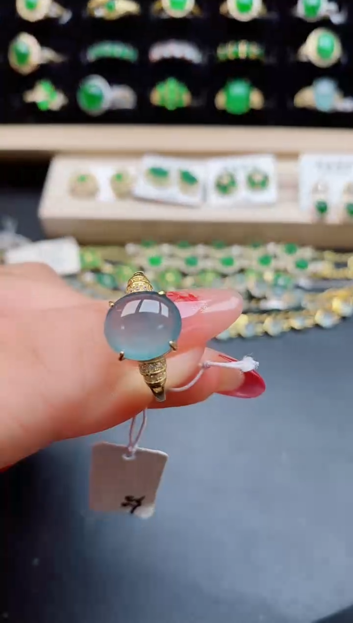 【闪购商品】翡翠戒指银S925镶嵌508550