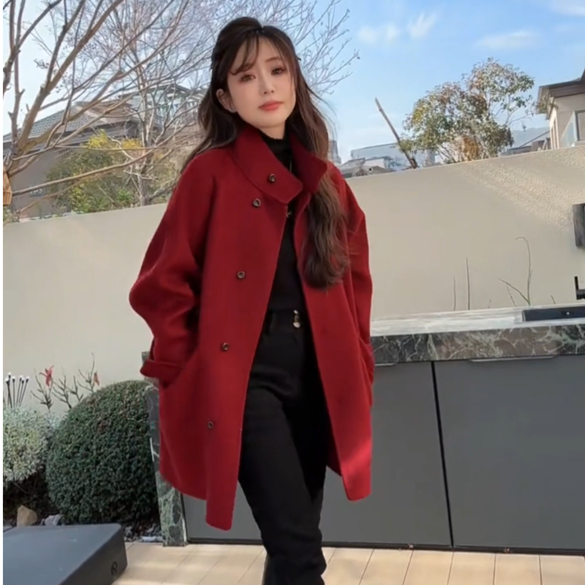 YX九DY20251228新款古董大衣时尚气质韩版百搭