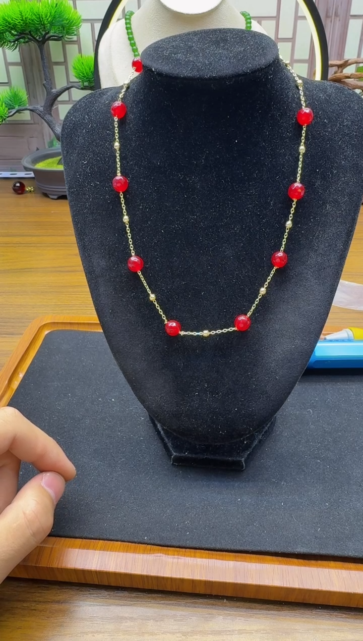 颈饰14K金镶嵌碧玺YC37    