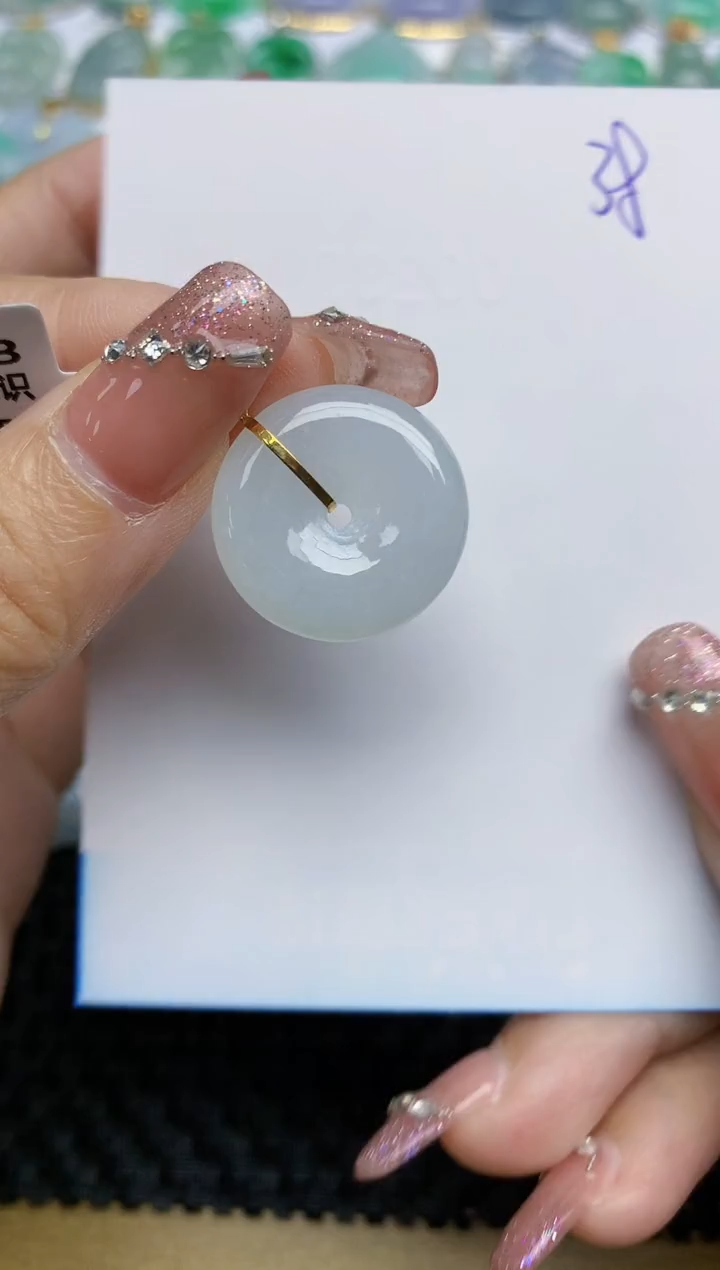 【闪购商品】翡翠颈饰18K金镶嵌天然A货翡翠 38