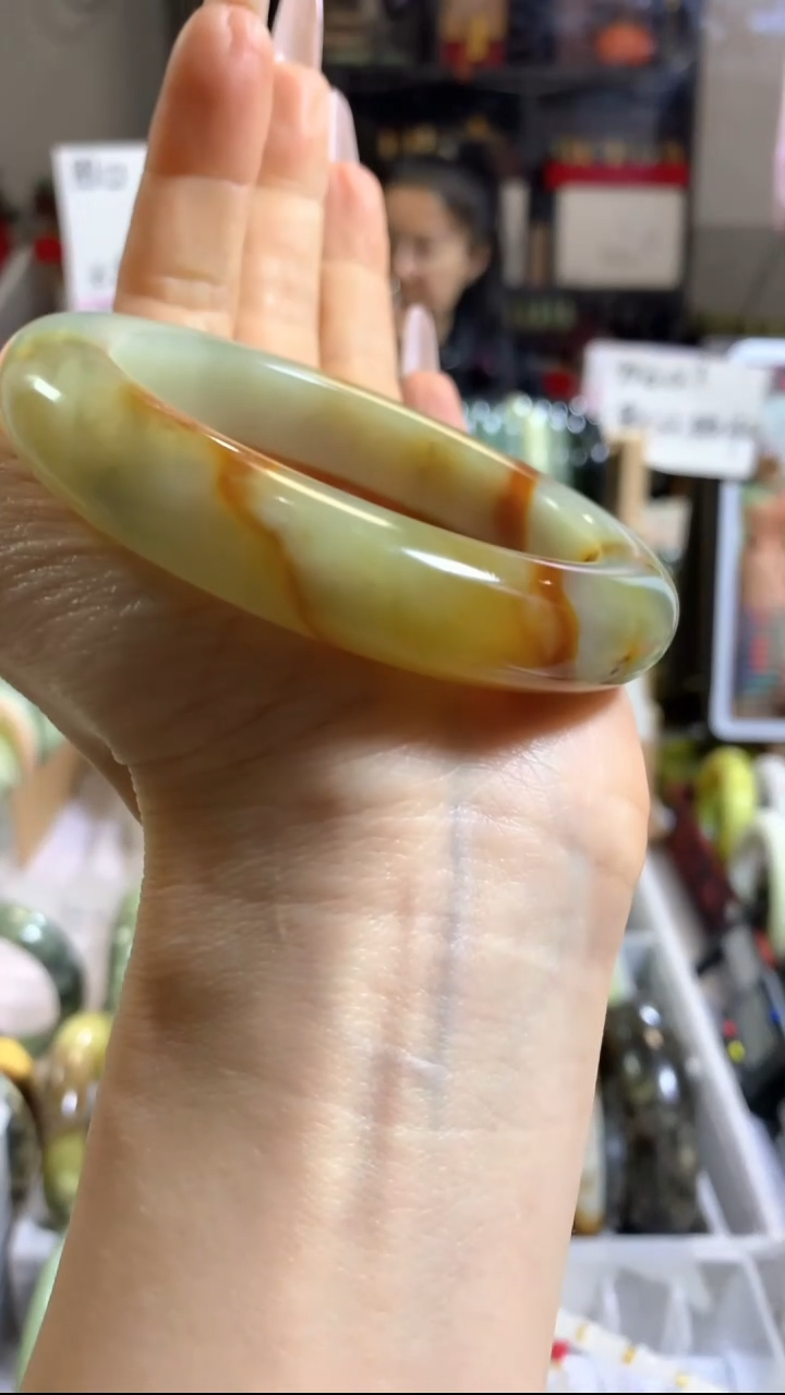 未镶嵌岫玉手镯28 58+