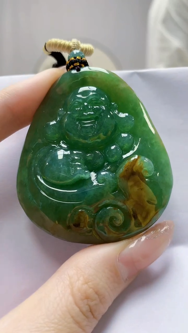 未镶嵌定制翡翠4898jw-毛货挂件50