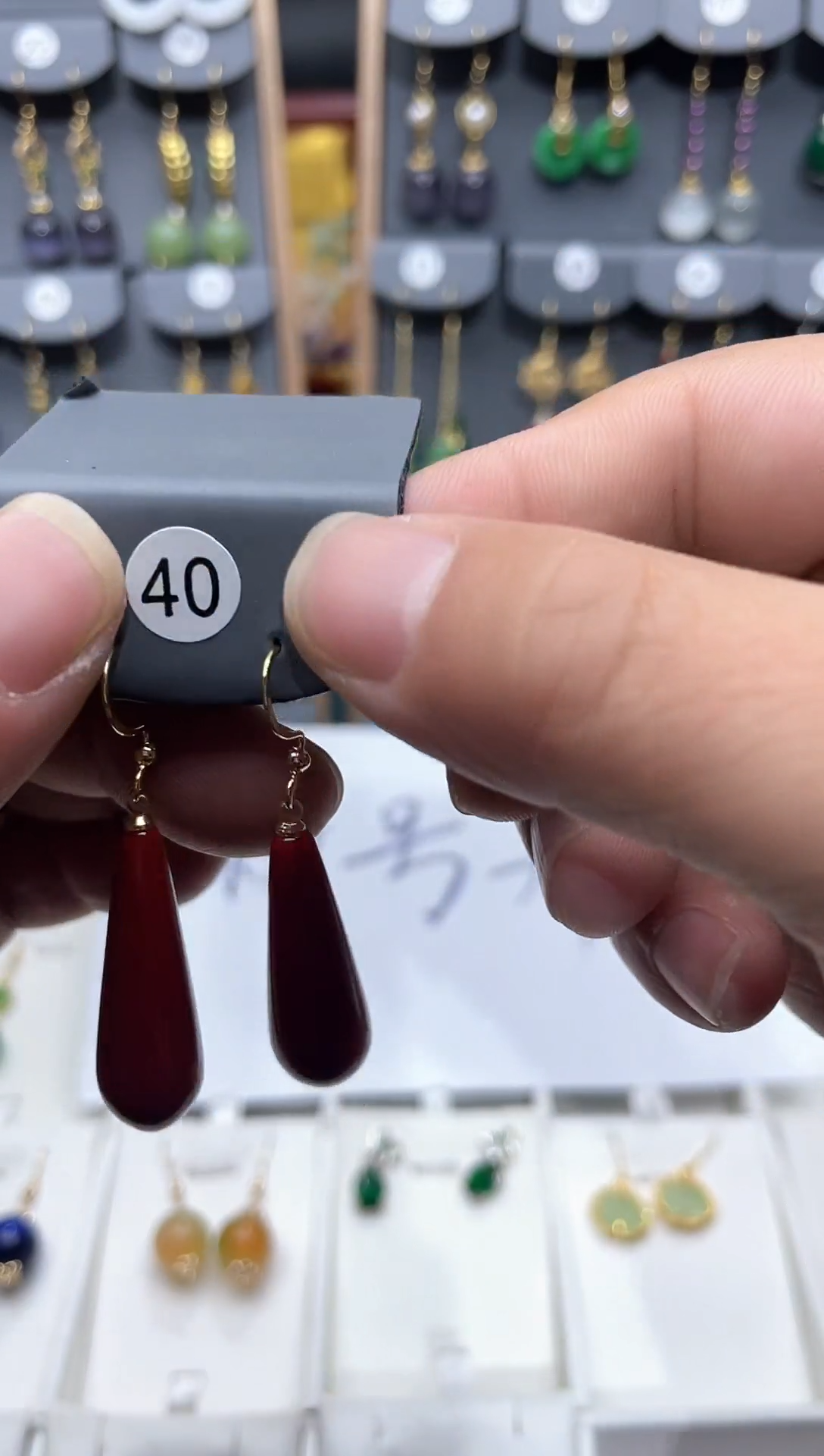 【闪购商品】玛瑙/玉髓耳坠14K金镶嵌时尚耳饰