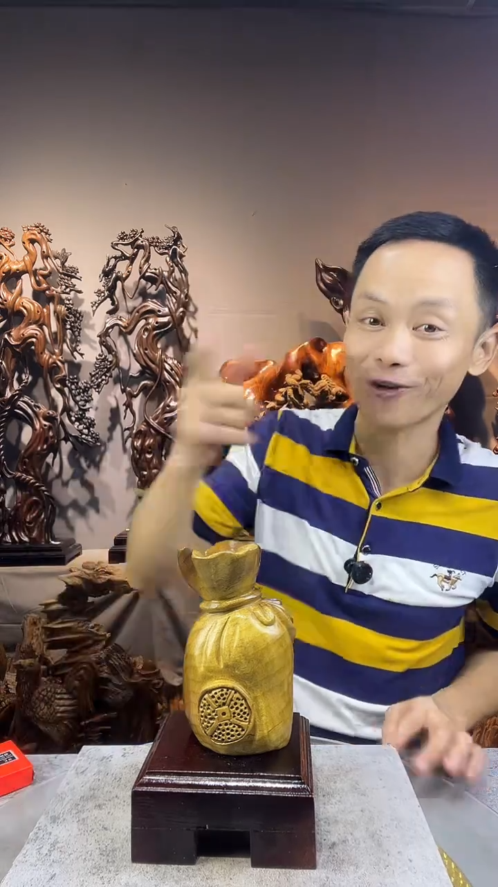 金丝楠聚*宝小叶桢楠随行摆件33