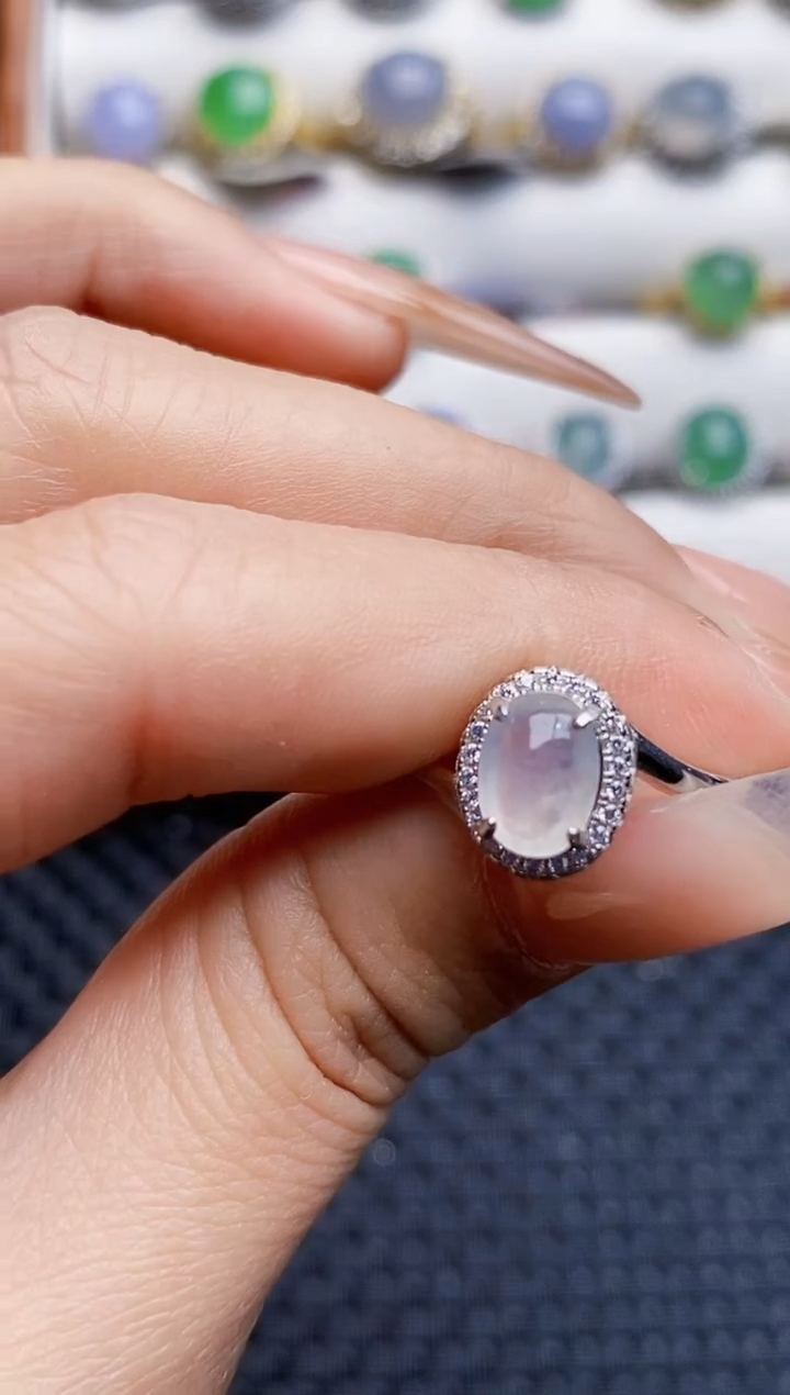 银S925镶嵌戒指翡翠1248