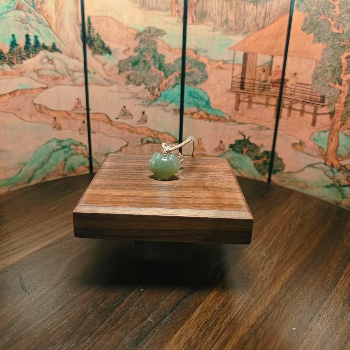 Z和田玉平安锁吊坠3719