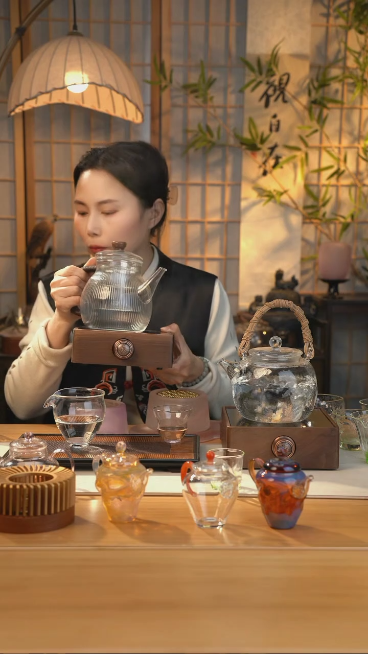 【闪购商品】侧把蒸煮一体壶+胡桃木电陶炉