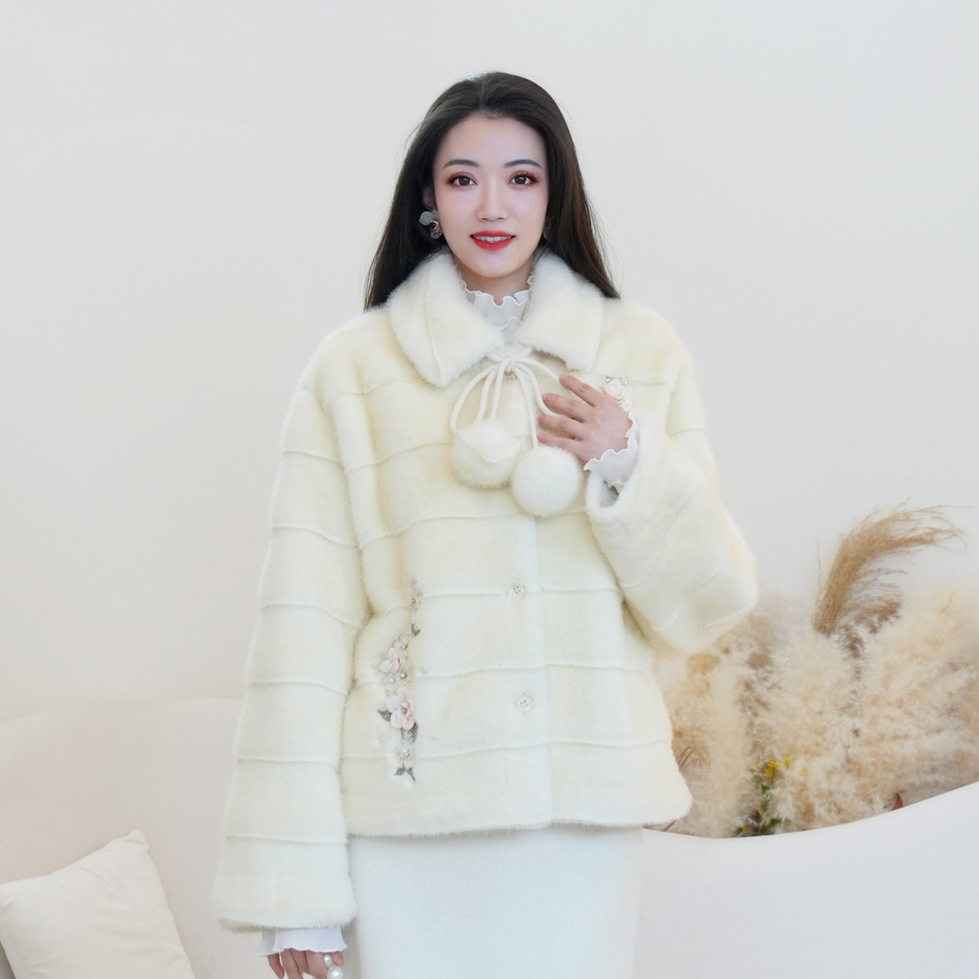 Pink Mary/粉红玛琍短外套气质短款时尚百搭PMDOW6202