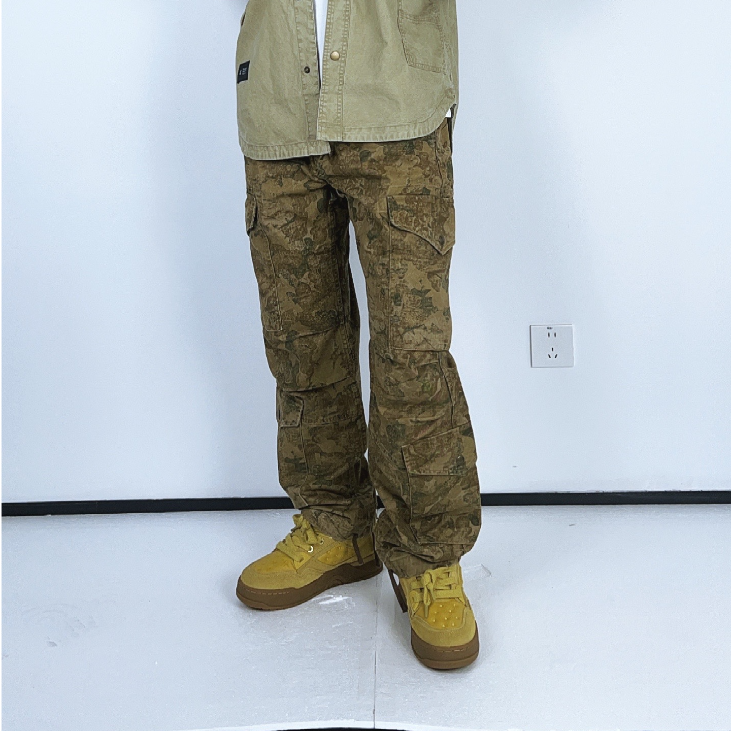迷彩工装裤男2025新款纯棉高级痞帅感宽松束脚耐磨耐穿休闲搭配