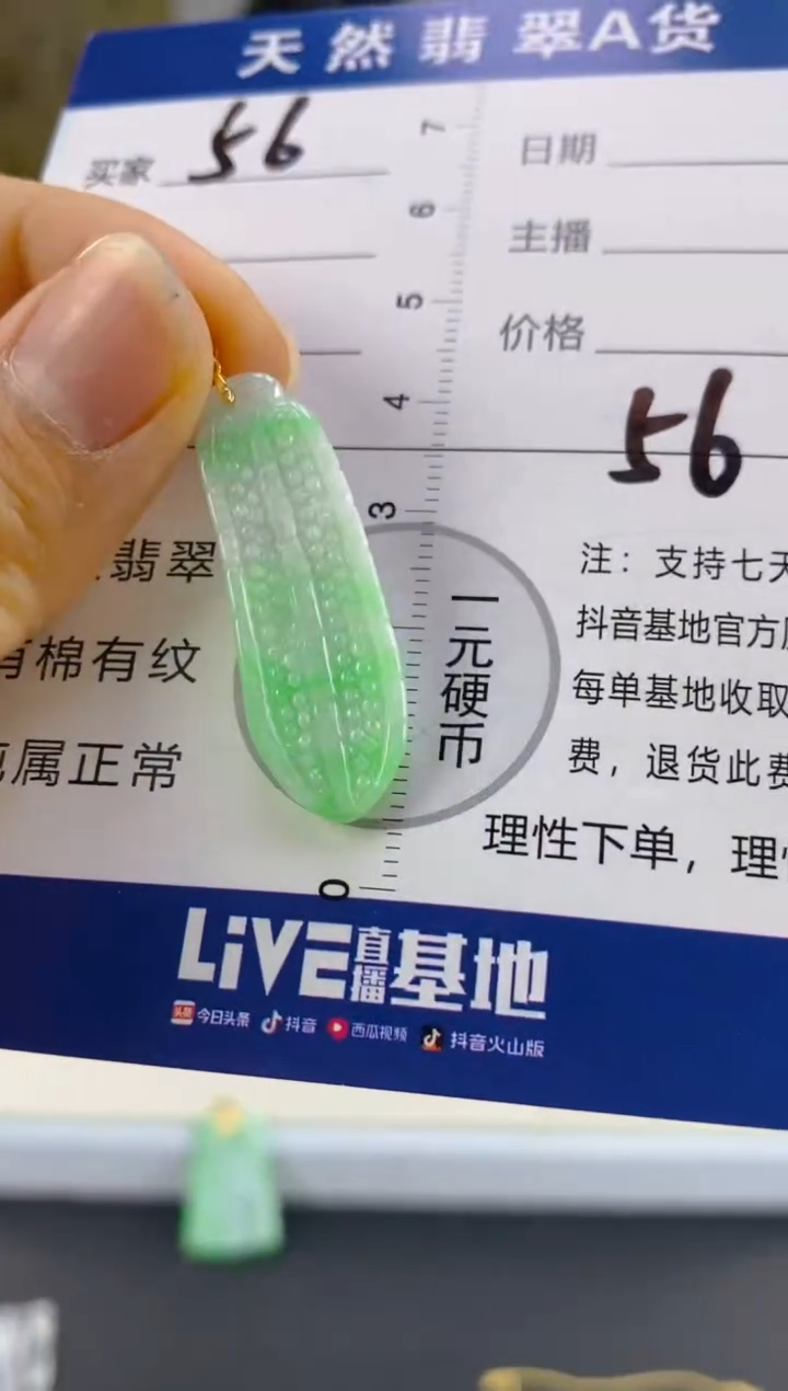 【闪购商品】翡翠颈饰18K金镶嵌天然A货翡翠