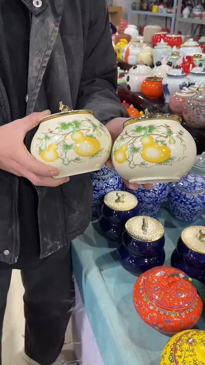 【闪购商品】摆件陶瓷茶叶罐罐密封罐