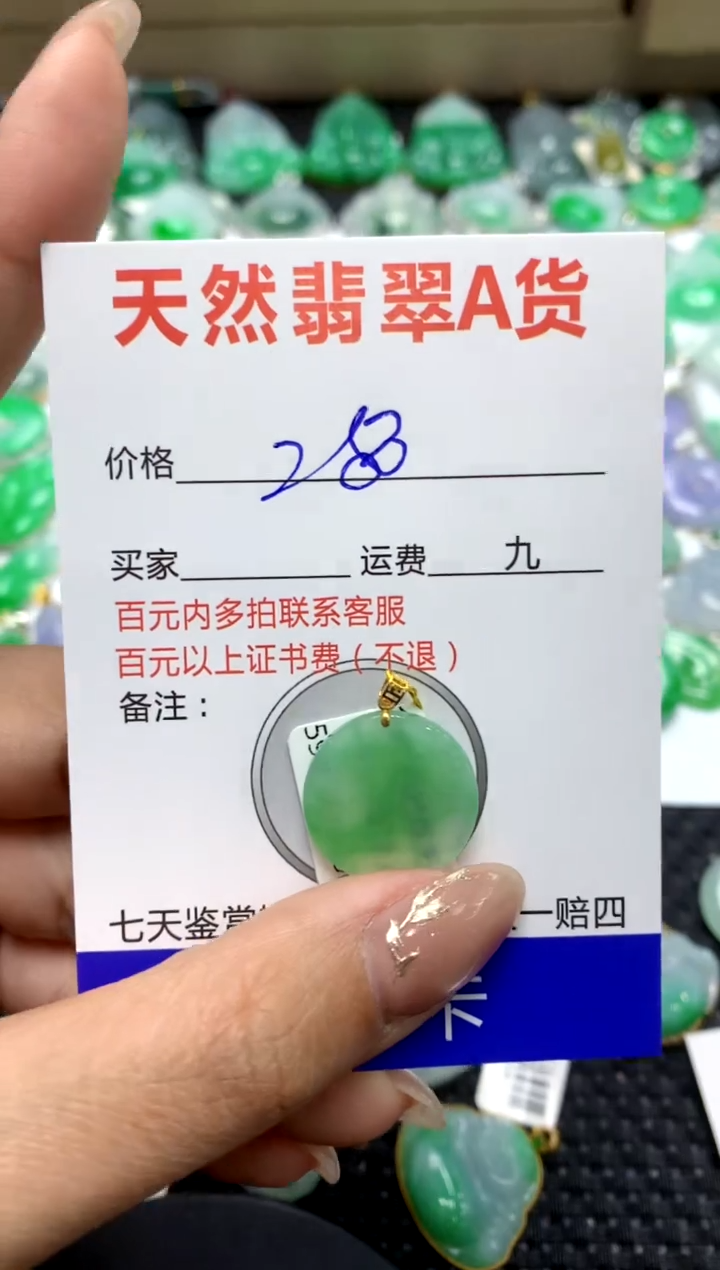【闪购商品】翡翠颈饰18K金镶嵌111111111