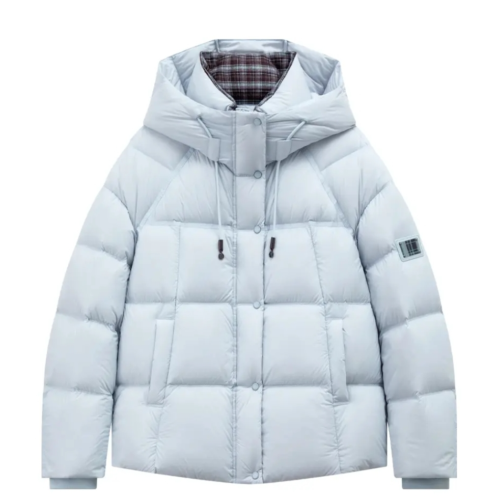 【大眼妹儿专属】冬季连帽纯色休闲羽绒服JC250626