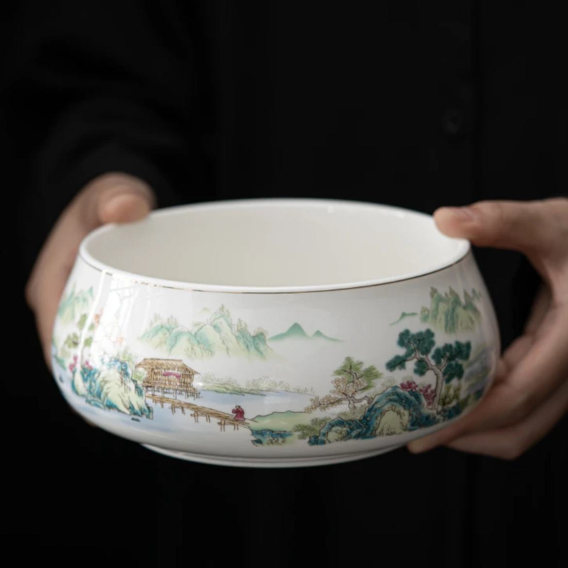 茶具 游春山水茶洗-523（直播专享）